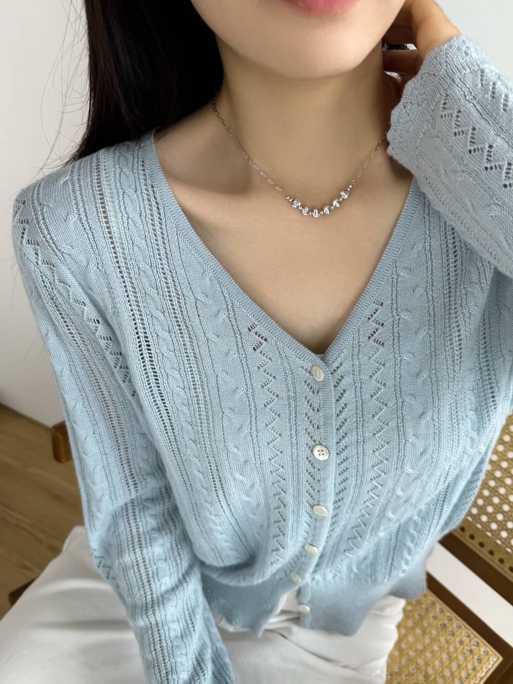 Mexico 925 Abalone Bracelet with 925 Silver Light Luxury Short Necklace