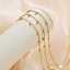 Fashionable Stainless Steel Gold-Plated Zircon Bead Charm Pendant Tassel Bracelet for Women thumbnail 1