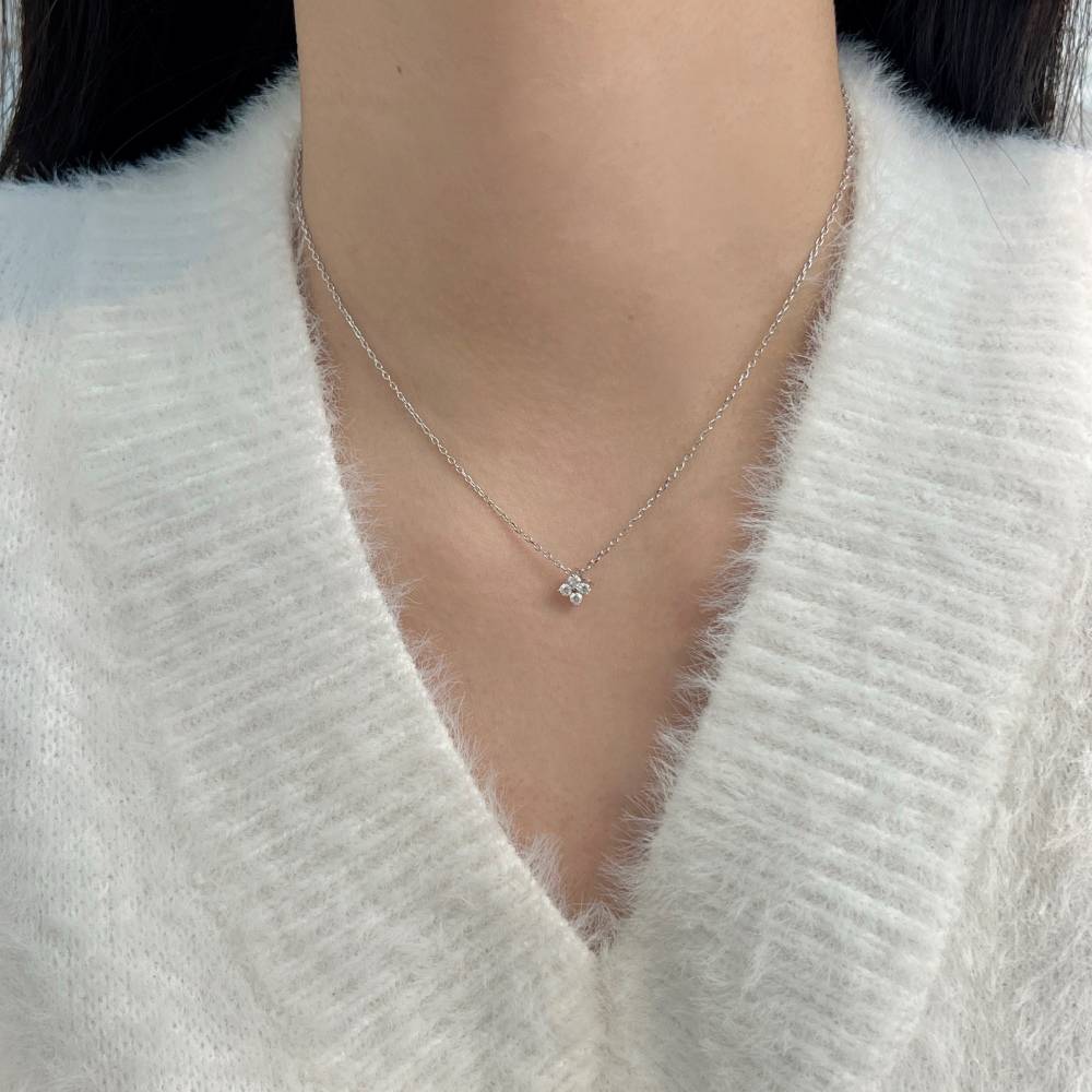 925 Silver Starlight Moissanite Pendant Necklace | Lonceen