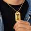 Customizable Stainless Steel Men's Necklace with 18K Gold PVD Coating thumbnail 3