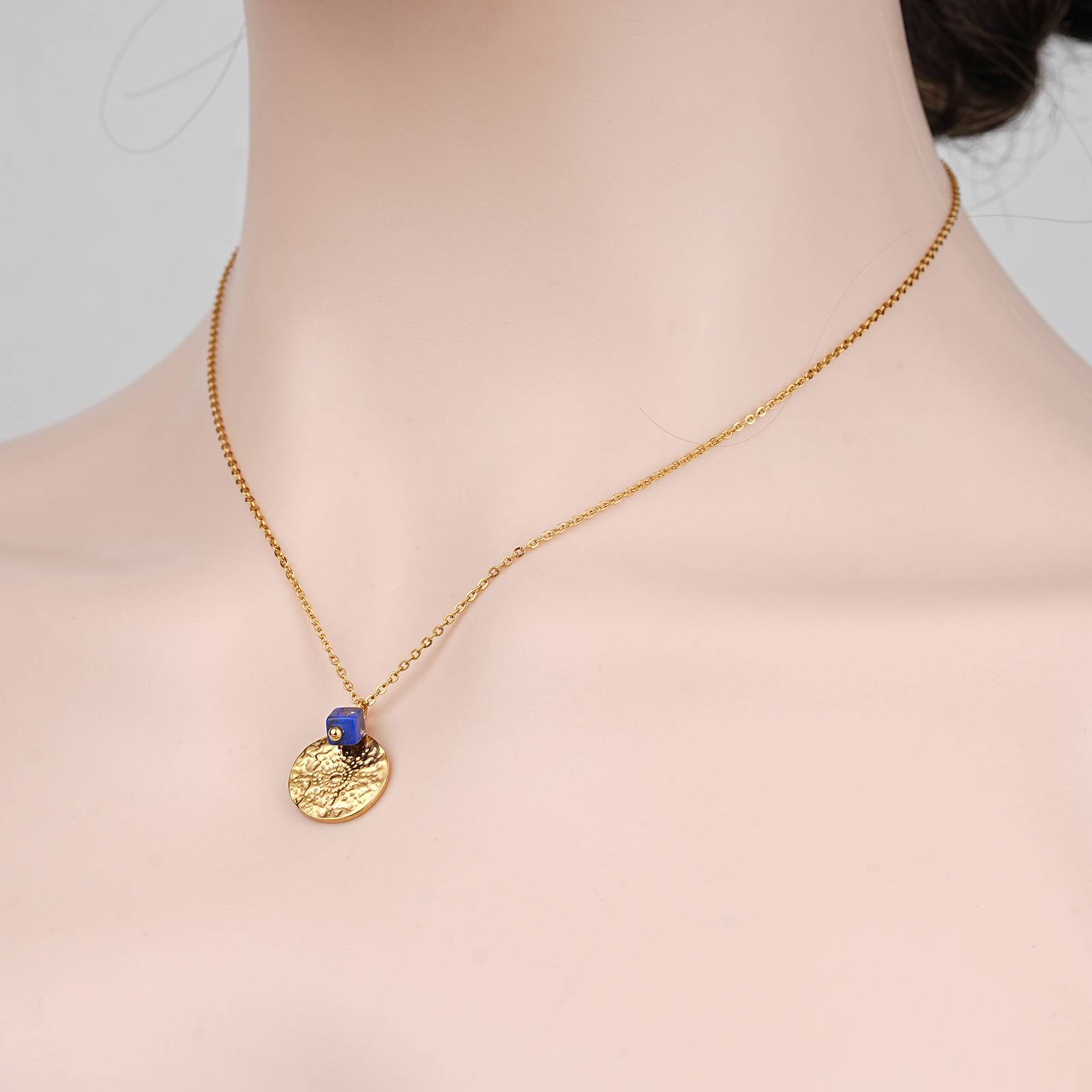 Lonceen Stainless Steel Necklace with Imperial Stone