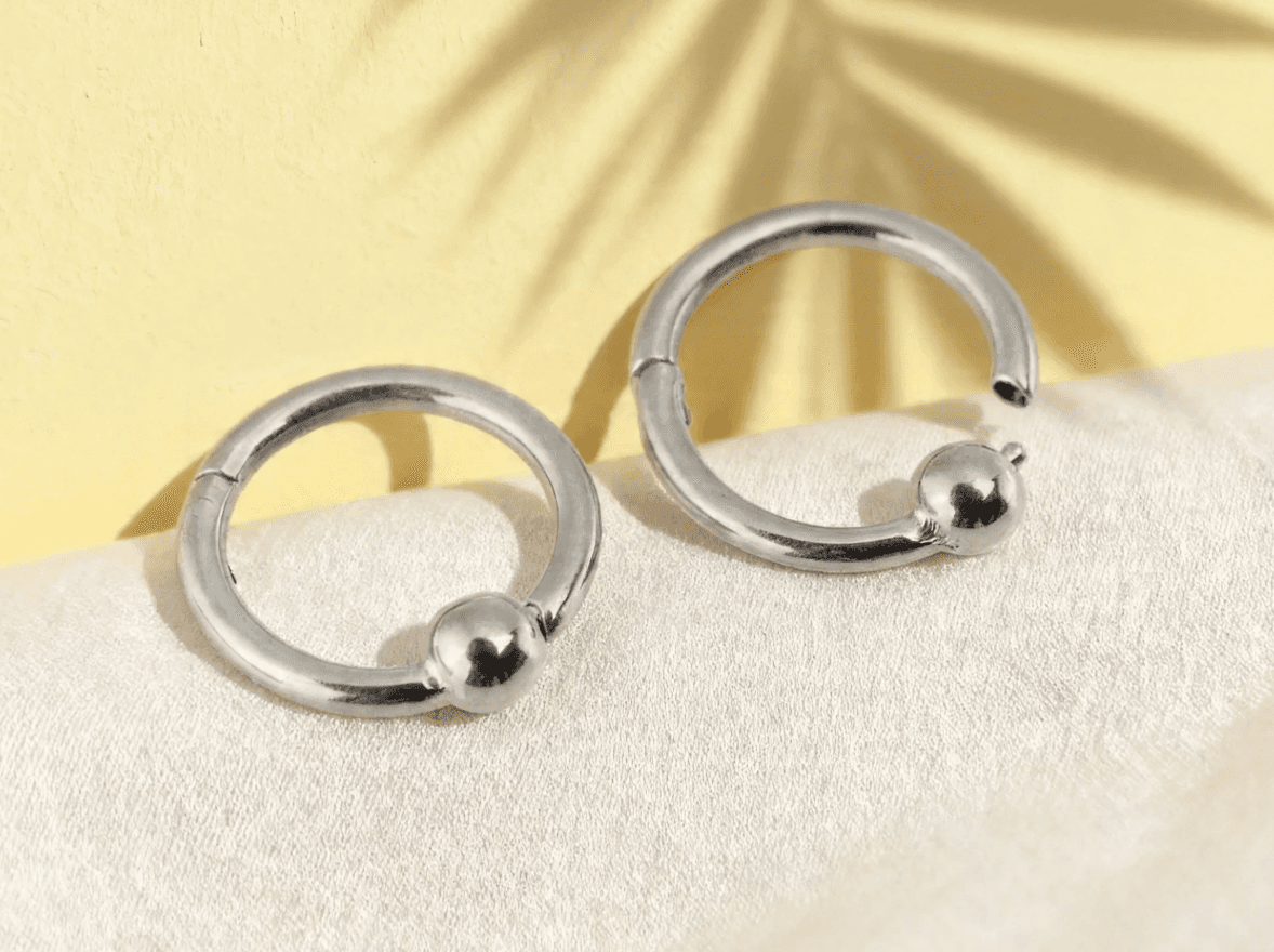 Venta al por mayor de anillos para el tabique nasal de titanio hipoalergénico Lonceen