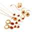 J&D Jewelry 18K Gold Stainless Steel Red Agate Natural Stone Pendant Necklace Rings Earrings Christmas Gift thumbnail 1