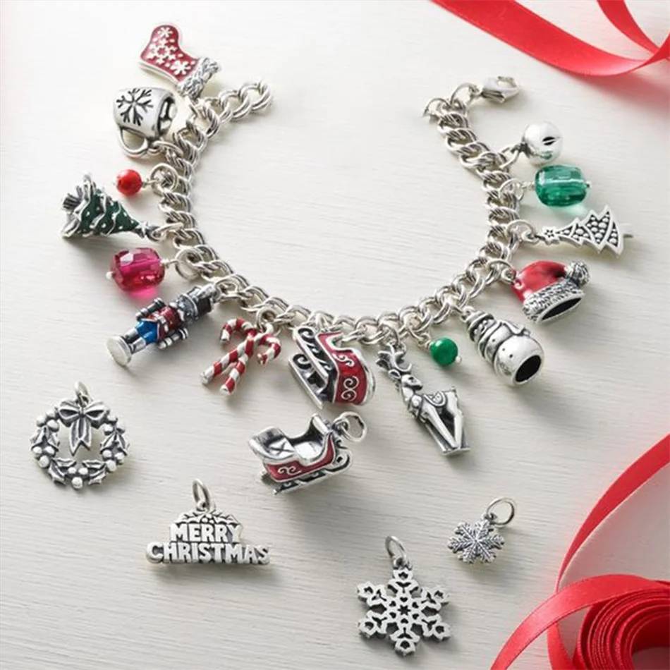 Kalung Liontin Kepingan Salju Stainless Steel Natal