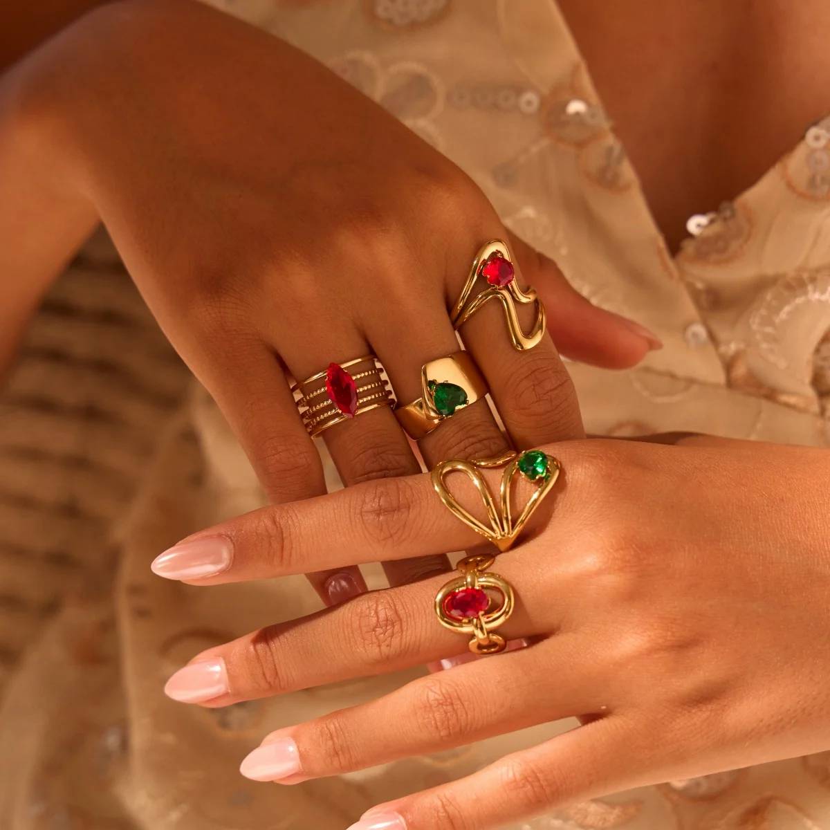 Cincin Stainless Steel Vintage untuk Natal