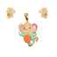 Cute Cat Jewelry Set for Girls Stainless Steel Necklace Bracelet Earrings thumbnail 1