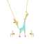 Cute Cat Jewelry Set for Girls Stainless Steel Necklace Bracelet Earrings thumbnail 2