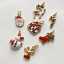 EManco Charm Christmas Enamel Pendant Santa Snowman Reindeer Tree Gold Tone DIY Jewelry Craft Holiday Party Supply thumbnail 1
