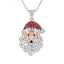 Hip Hop Silver Moissanite Christmas Santa Tree Snowman Elk Pendant Necklace thumbnail 1
