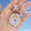 Hip Hop Silver Moissanite Christmas Santa Tree Snowman Elk Pendant Necklace thumbnail 3