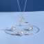 925 Sterling Silver Moonstone Feather Jewelry Set Necklace Earrings Bracelet thumbnail 1