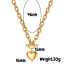 18K Gold Plated Stainless Steel Heart Necklace and Earrings Set thumbnail 3