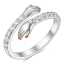 Exquisite Fine Jewelry Rings 925 Sterling Silver Cubic Zirconia Adjustable Hug Rings Valentines Day Gift thumbnail 2