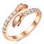 Exquisite Fine Jewelry Rings 925 Sterling Silver Cubic Zirconia Adjustable Hug Rings Valentines Day Gift thumbnail 3