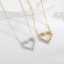 Hot Sale Fine Jewelry 14k Gold Plated Shiny 925 Sterling Silver Zircon Heart Pendant Necklace for Valentine's Day Gift thumbnail 2