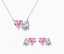 New Style 925 Sterling Silver Stud Necklace Earrings Heart-shaped Water Drops Fashion Jewelry Set for Valentine Day thumbnail 1