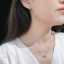 New Style 925 Sterling Silver Stud Necklace Earrings Heart-shaped Water Drops Fashion Jewelry Set for Valentine Day thumbnail 2