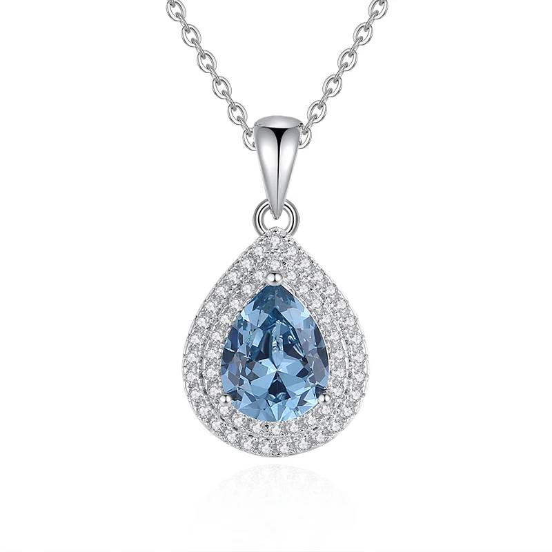 Zircon Pendant Necklace for Anniversary Pendant Necklace Valentine Gift 5A Cubic Zirconia