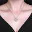 Copper Gold Rhodium Plated Zircon Link Intertwined Double Heart Pendant Necklace Love Charm Jewelry Valentine Gift Women thumbnail 3