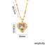 Colorful Ocean Romantic Heart Pendant Women's Gold Plated Stainless Steel Water-wave Chain Micro Inlaid Zircon Necklace thumbnail 3