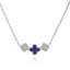 Valentines Gift Women Jewelry Lucky Four Leaf Clover Pendant Necklace Zircon Stone 925 Sterling Silver Necklace thumbnail 1
