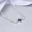 Valentines Gift Women Jewelry Lucky Four Leaf Clover Pendant Necklace Zircon Stone 925 Sterling Silver Necklace thumbnail 2