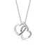 Custom LOGO Stainless Steel Double Heart Pendant Choker Necklace for Ladies Valentines Days Gift thumbnail 1