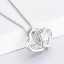 Custom LOGO Stainless Steel Double Heart Pendant Choker Necklace for Ladies Valentines Days Gift thumbnail 2