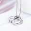 Custom LOGO Stainless Steel Double Heart Pendant Choker Necklace for Ladies Valentines Days Gift thumbnail 3