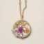 Trendy Gold Plated LOVE Locket Crystal Circle Pendant Necklace Diamond Pave Heart Moon Charm Fashion Jewelry for Women Gift thumbnail 1
