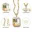 Trendy Gold Plated LOVE Locket Crystal Circle Pendant Necklace Diamond Pave Heart Moon Charm Fashion Jewelry for Women Gift thumbnail 2