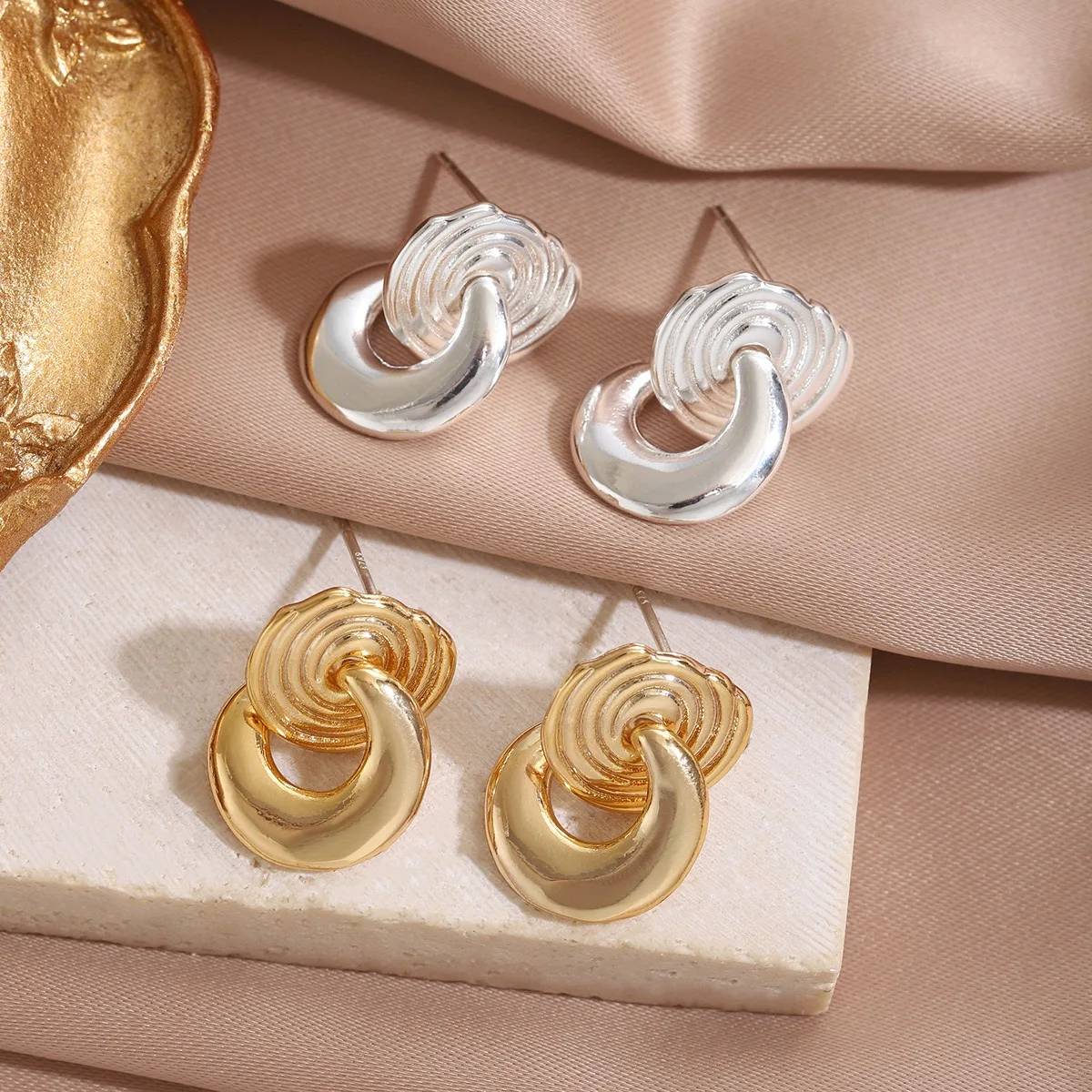 Valentine Girlfriend Gift Fashion Jewelry 18k Gold Plated Quality Brass Waterproof Vintage Puffy Heart Stud Earrings