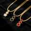 New Stainless Steel Colorful Five-Petal Flower Snake Necklace Trendy 18K Gold-Plated Valentine's Day Necklace Wholesale thumbnail 3