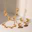 Wholesale Valentines Day Gift Fashion 18K Gold Plated Moon Earring Stainless Steel Necklace Bracelet Jewelry Set for Women thumbnail 1