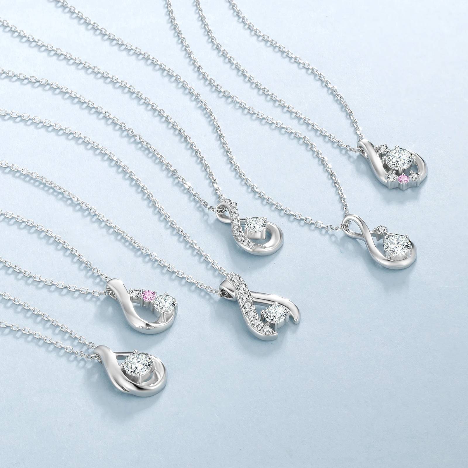 Wholesale Mossanite Lab Diamond 925 Sterling SilverChain Jewelry Gold 0.3-1CT Moissanite Love Pendant Necklace for Women
