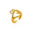 Anillo de corazón hueco de acero inoxidable chapado en oro PVD de 18 quilates de moda minimalista thumbnail 1