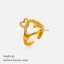 Anillo de corazón hueco de acero inoxidable chapado en oro PVD de 18 quilates de moda minimalista thumbnail 2