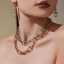 Lonceen Jewelry Premium Handmade Anti-Tarnish Gold-Plated Stainless Steel Thick Paperclip Chain Necklace and Bracelet Set thumbnail 2