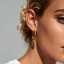 Lonceen Modern Minimalist Bold C-Hoop Earrings 18K Gold Plated Tarnish-Resistant Stainless Steel Jewelry thumbnail 3