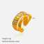 Women's Premium 18K Gold & Silver Double Layer Open Ring - Waterproof Non-Tarnish Stainless Steel Jewelry thumbnail 2