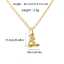 Lonceen Jewelry Personalized 18K Gold Plated Stainless Steel Minimalist Initial Pendant Necklace thumbnail 3