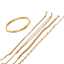 Pulsera de cadena apilable hipoalergénica de acero inoxidable chapado en oro de 18 quilates con circonitas de Lonceen Jewelry thumbnail 1