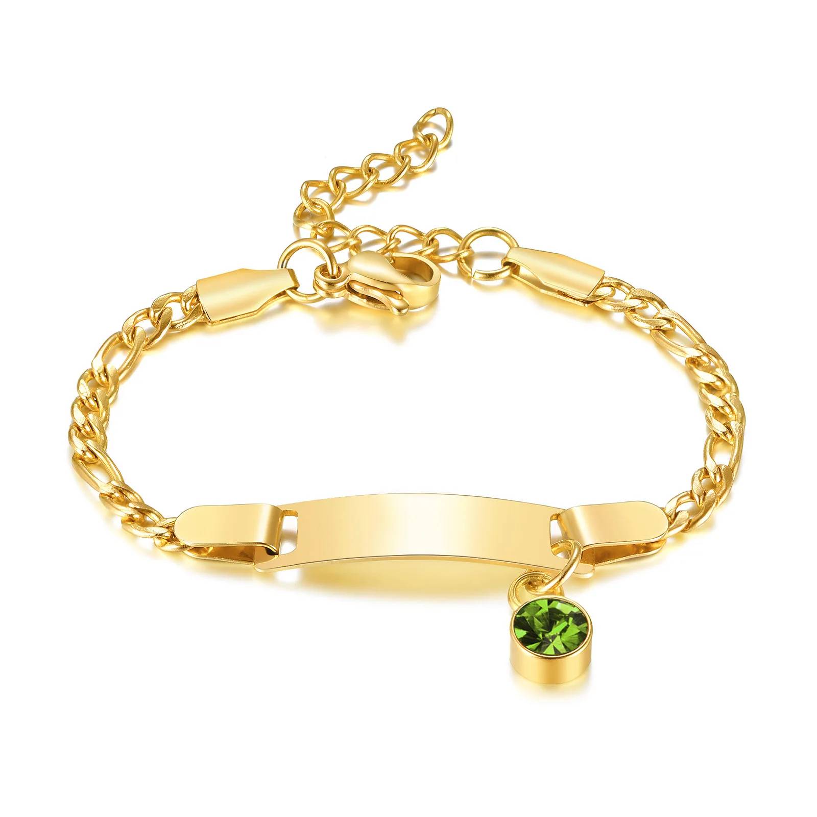 Pulsera de titanio personalizada con nombre y fecha grabados para bebés recién nacidos y niños.