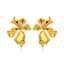 European American Trendy Exaggerated Flower Stud Earrings - Stainless Steel 18K Gold Plated Tarnish Resistant thumbnail 1
