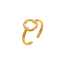 Pulsera rígida abierta hueca martillada chapada en oro de 18 quilates de Lonceen Jewelry thumbnail 1