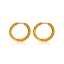 Lonceen 18K Gold Plated Hammered Huggie Hoop Earrings for Women - Hypoallergenic Stainless Steel thumbnail 1