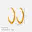 Lonceen Modern Minimalist Bold C-Hoop Earrings 18K Gold Plated Tarnish-Resistant Stainless Steel Jewelry thumbnail 2