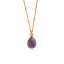 Collar con colgante de gota de agua de piedra natural vintage 2026 para mujer thumbnail 1