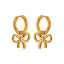 High-Quality Anti-Tarnish 18K Gold Plated Stainless Steel Bow Drop Earrings for Women thumbnail 1