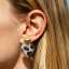 Lonceen Luxury 18K Gold Plated Stainless Steel Leopard Print Heart Earrings for Women Wholesale thumbnail 3